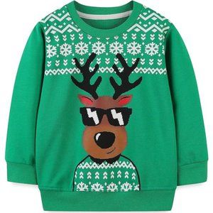 Toddler Boys Christmas Sweatshirt Sweater & Kids Pullover Long Sleeve